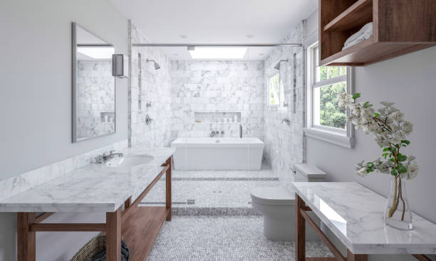 Bathroom natural stone | Puckett's Flooring